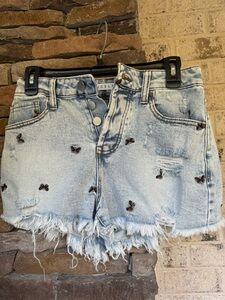 Tinseltown Button Fly Jean Shorts-Size 1(small)
